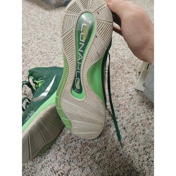 Nike Lunar Hyperquickness TB Men’s Green Basketball Shoes Sz 15 #652775-303 EUC - Picture 5 of 13